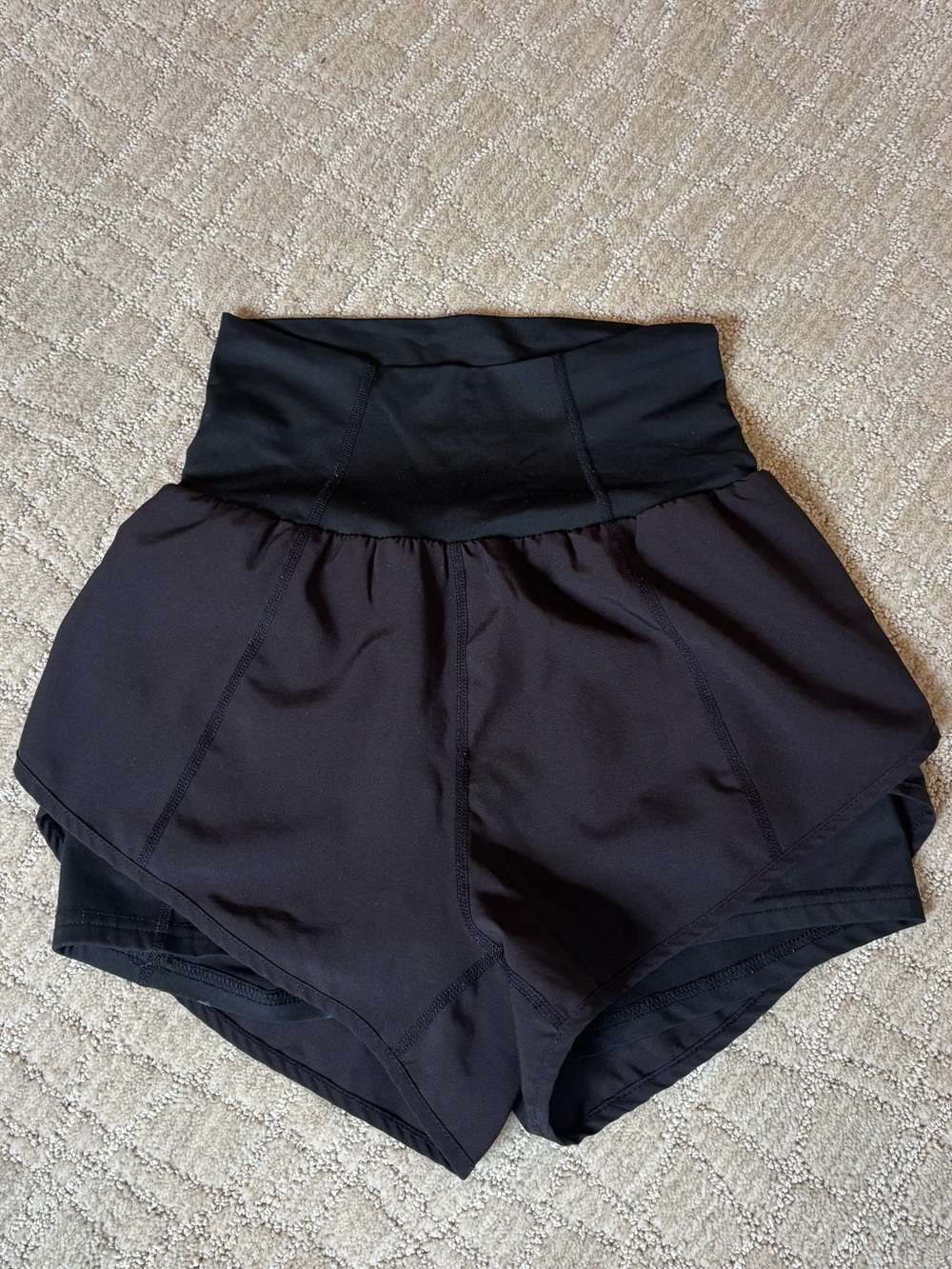 High-Waist Black Women’s Athletic Shorts